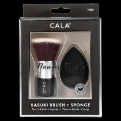 Herramientas | Esponjas*CALA Black Kabuki Brush + Sponge