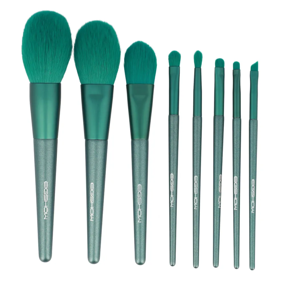 Brochas*Eigshow Beauty Jade Green Brush 8 Pcs